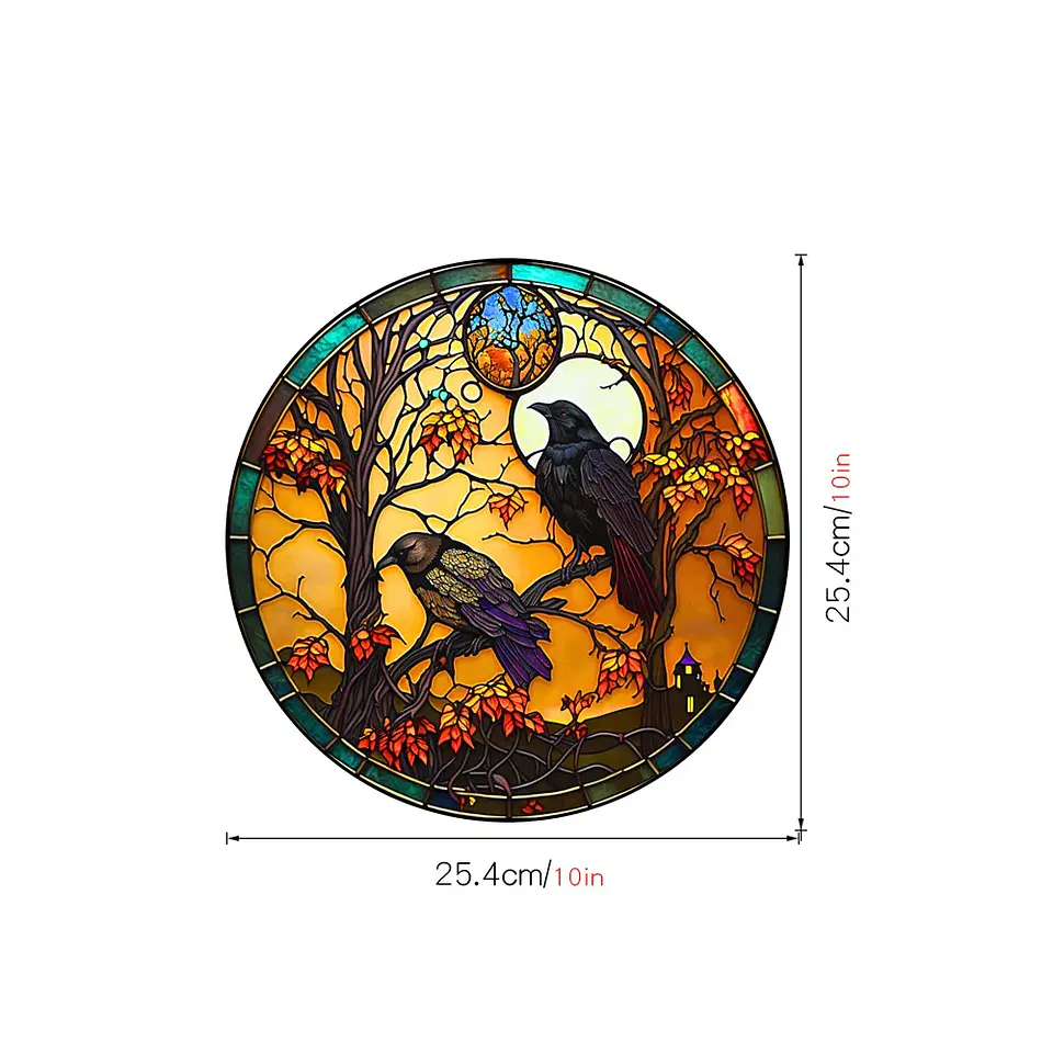 Static Glass Window Stickers – Halloween Castle & Cat 11