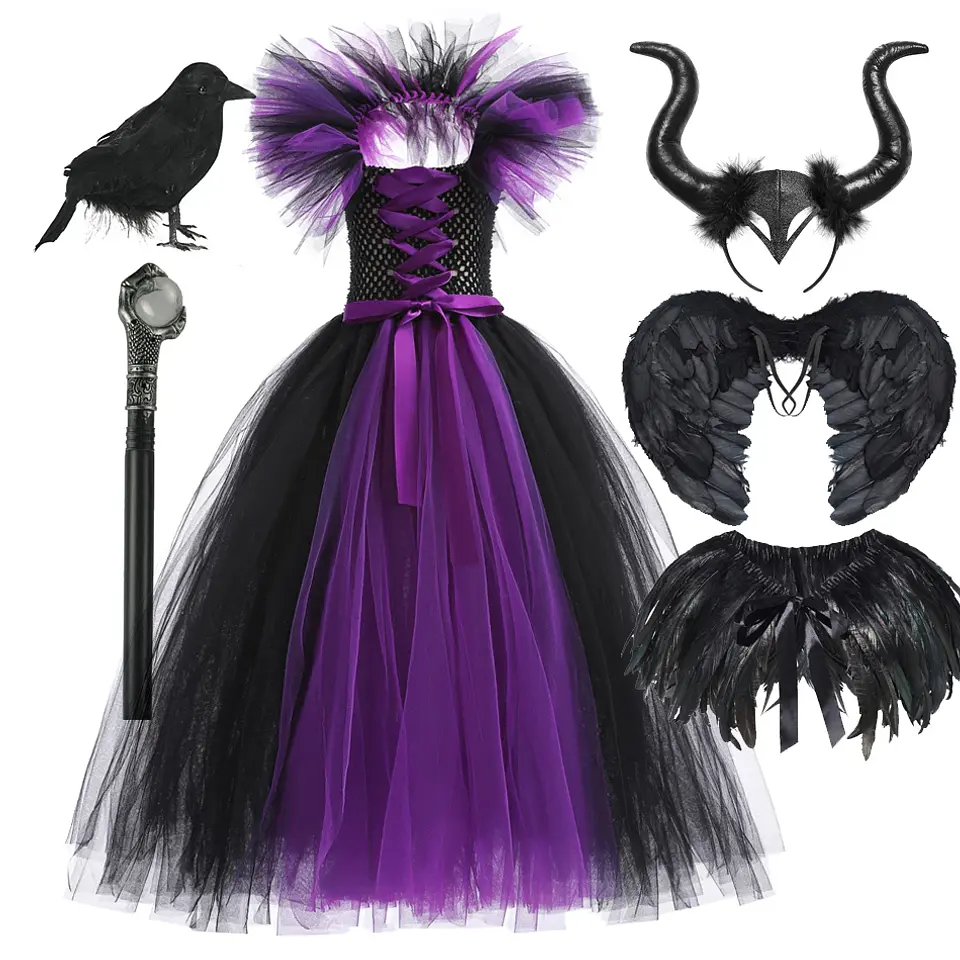 Deluxe Witch Costume Dress – Girls Halloween Cosplay 7