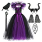 Deluxe Witch Costume Dress – Girls Halloween Cosplay - thumbnail 8