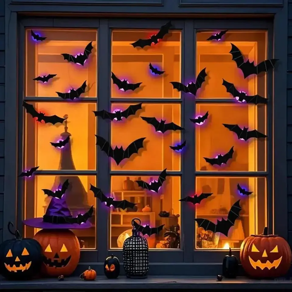 3D LED Bat Spider Night Light – Halloween Decor 14