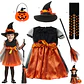 Witch Costume Set for Kids – Halloween Cosplay - thumbnail 9