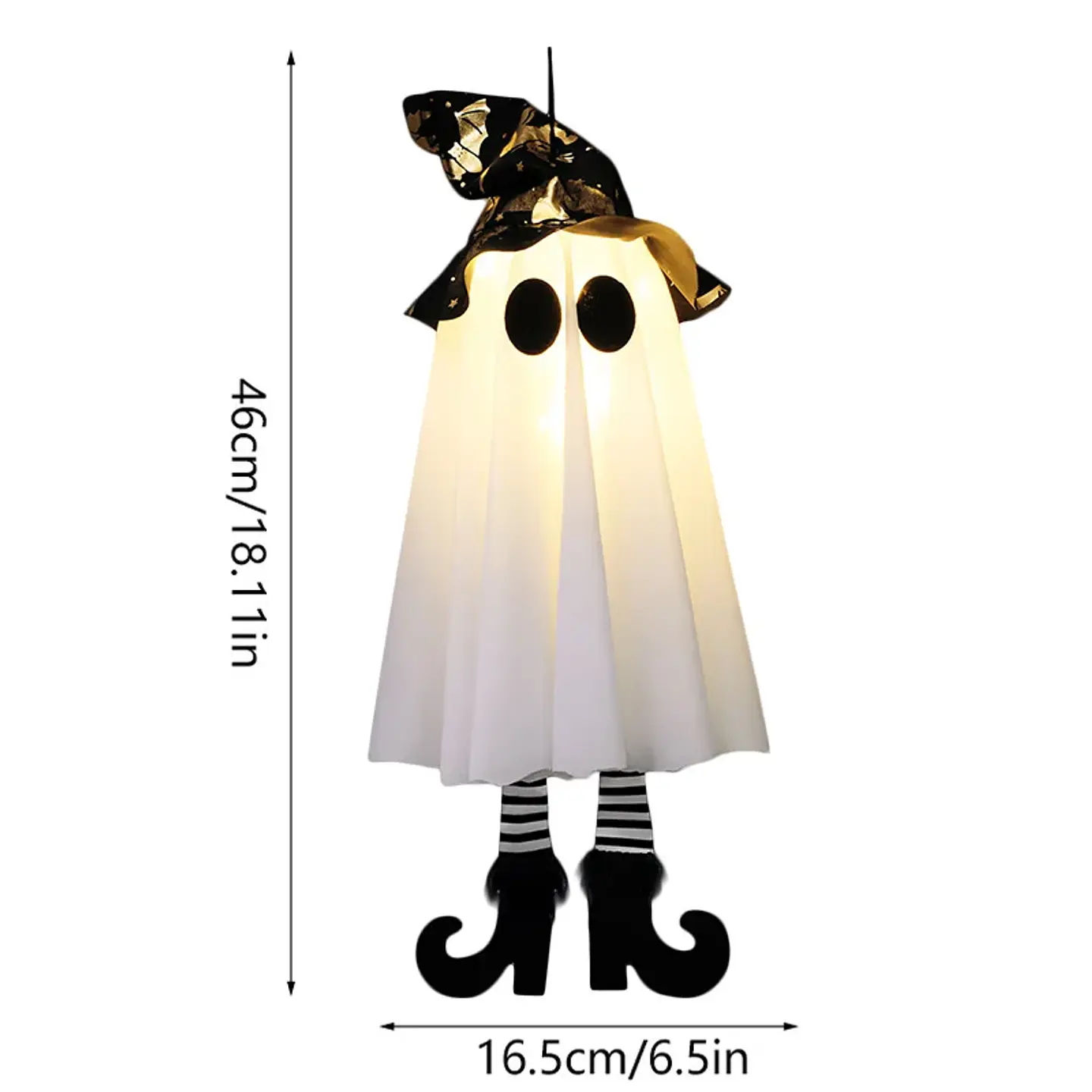LED Light-Up Witch & Ghost Hanging Ornaments 16