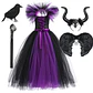 Deluxe Witch Costume Dress – Girls Halloween Cosplay - thumbnail 10