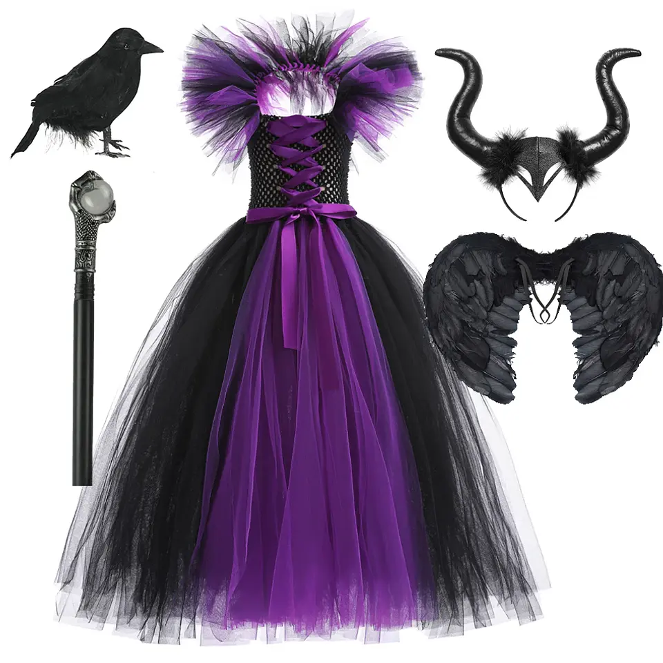 Deluxe Witch Costume Dress – Girls Halloween Cosplay 10