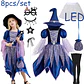 Witch Dress Costume Set – Halloween Girls Cosplay - thumbnail 7