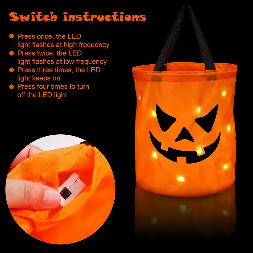 LED Glow-in-the-Dark Candy Bucket – Halloween 14