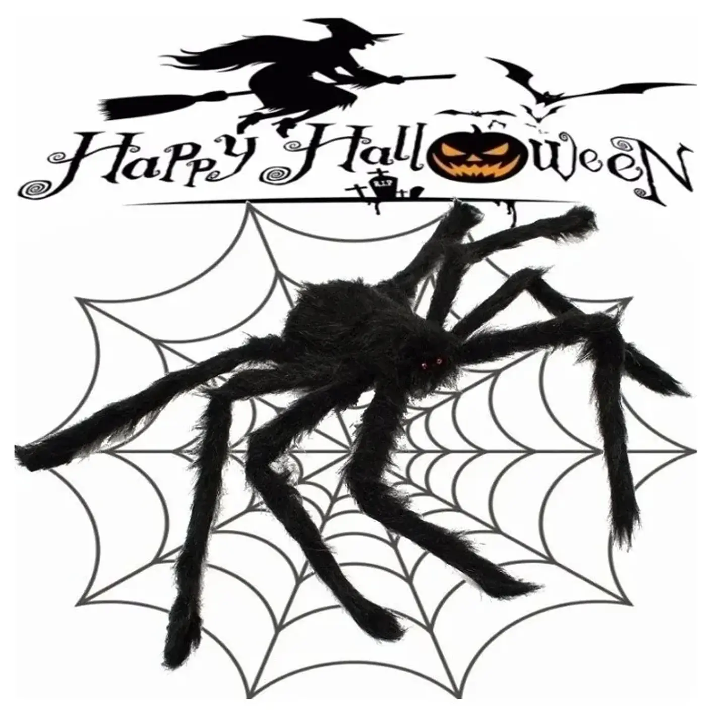 Giant Plush Spider – Halloween Decoration 22