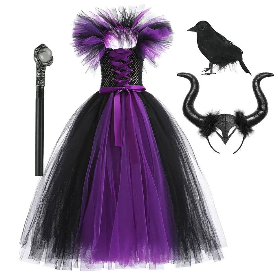 Deluxe Witch Costume Dress – Girls Halloween Cosplay 11