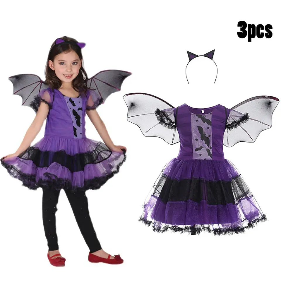 Witch Dress Costume Set – Halloween Girls Cosplay 8