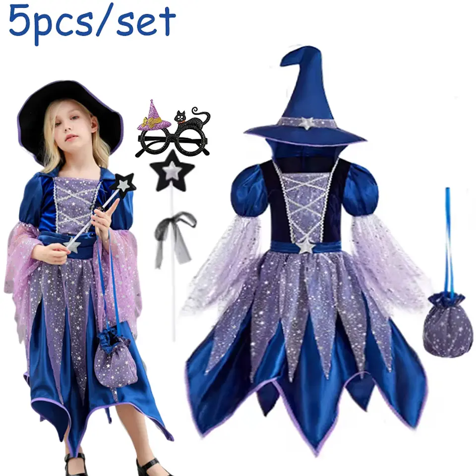 Witch Dress Costume Set – Halloween Girls Cosplay 9