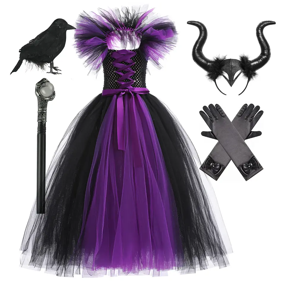 Deluxe Witch Costume Dress – Girls Halloween Cosplay 14