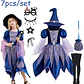 Witch Dress Costume Set – Halloween Girls Cosplay - thumbnail 10