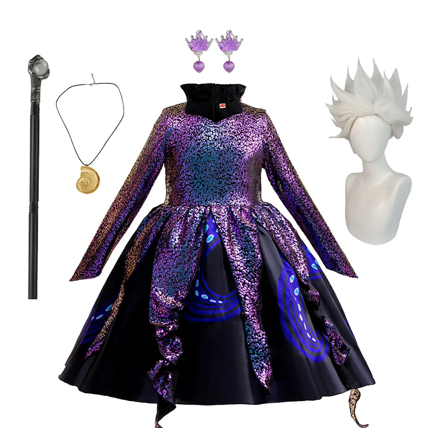 Sea Witch Octopus Costume Dress – Girls Halloween 8