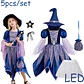 Witch Dress Costume Set – Halloween Girls Cosplay - thumbnail 11