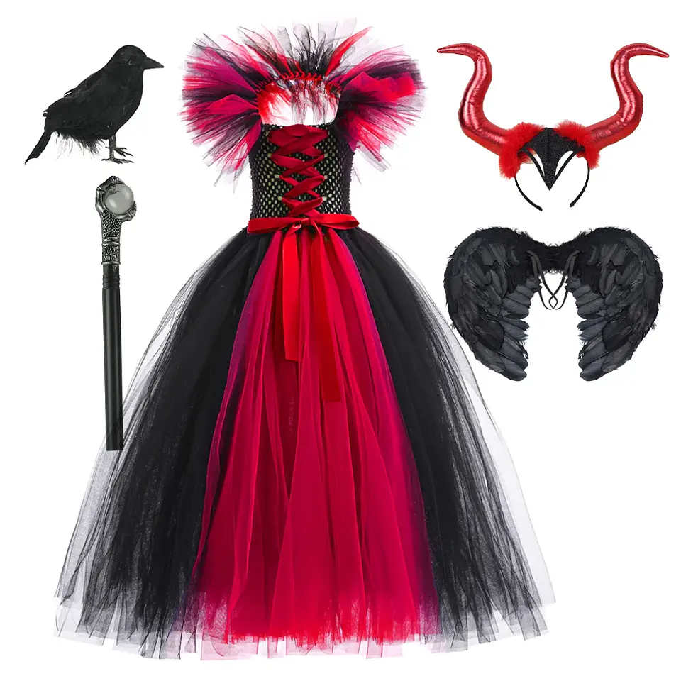 Deluxe Witch Costume Dress – Girls Halloween Cosplay 19