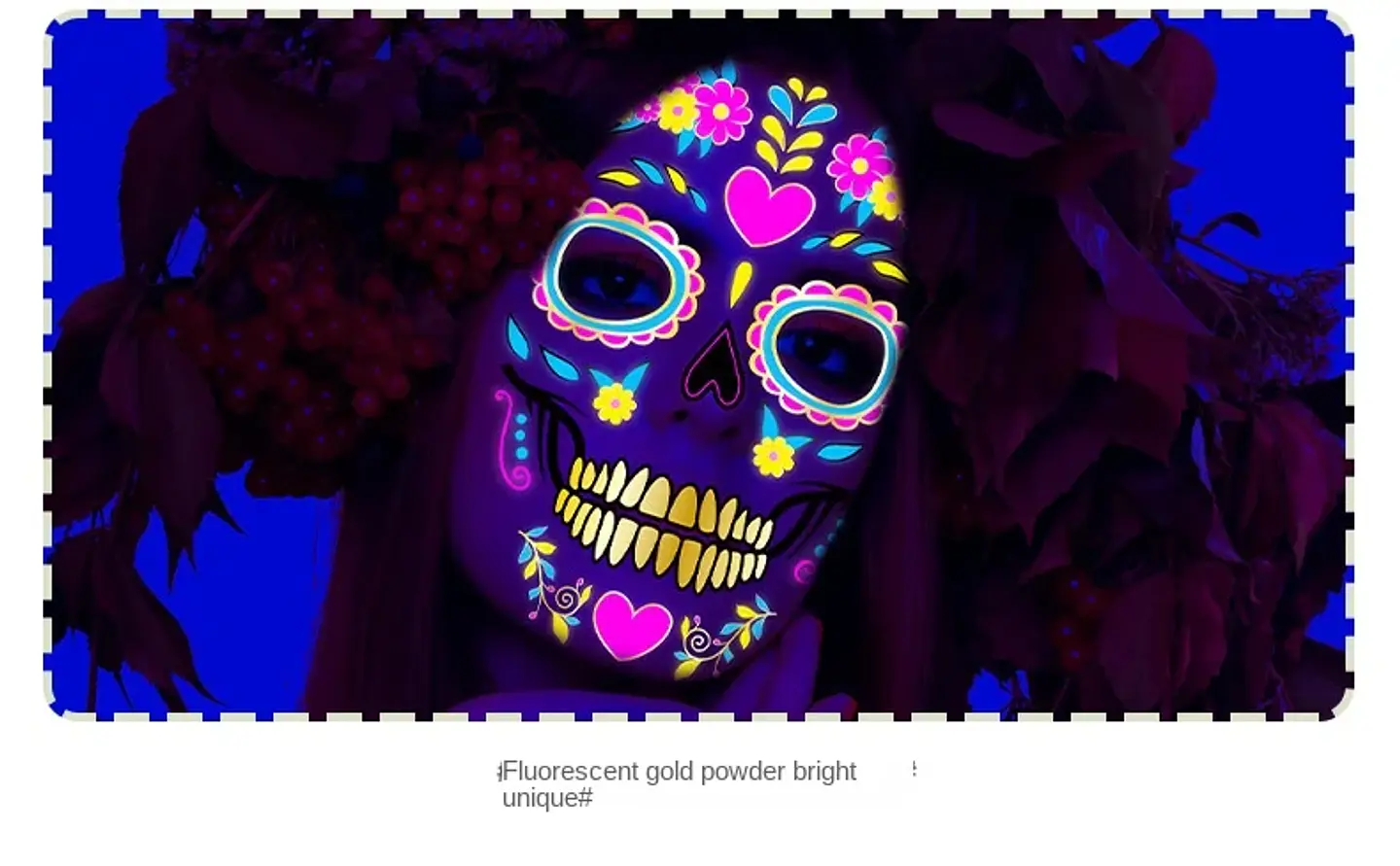 Fluorescent Face Tattoo Stickers – Halloween 18