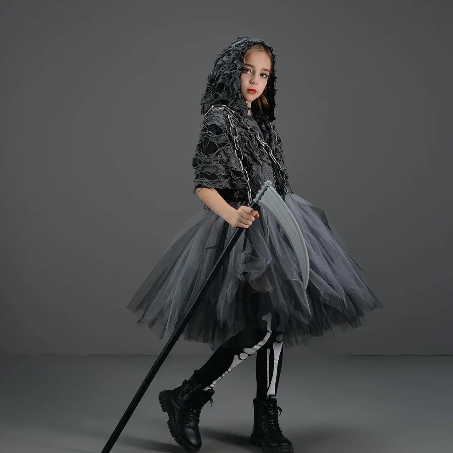 Reaper Dress-Up Costume – Girls Halloween Hoodie 3