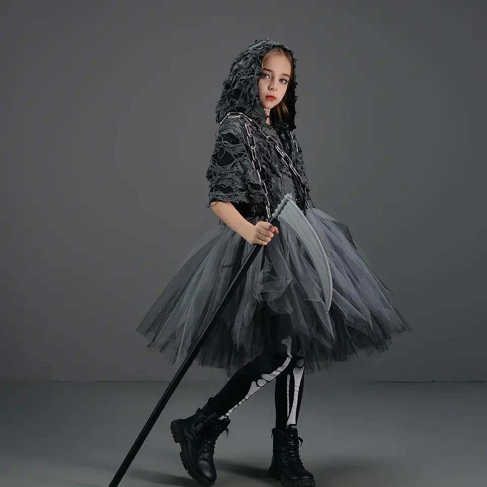 Reaper Dress-Up Costume – Girls Halloween Hoodie 3