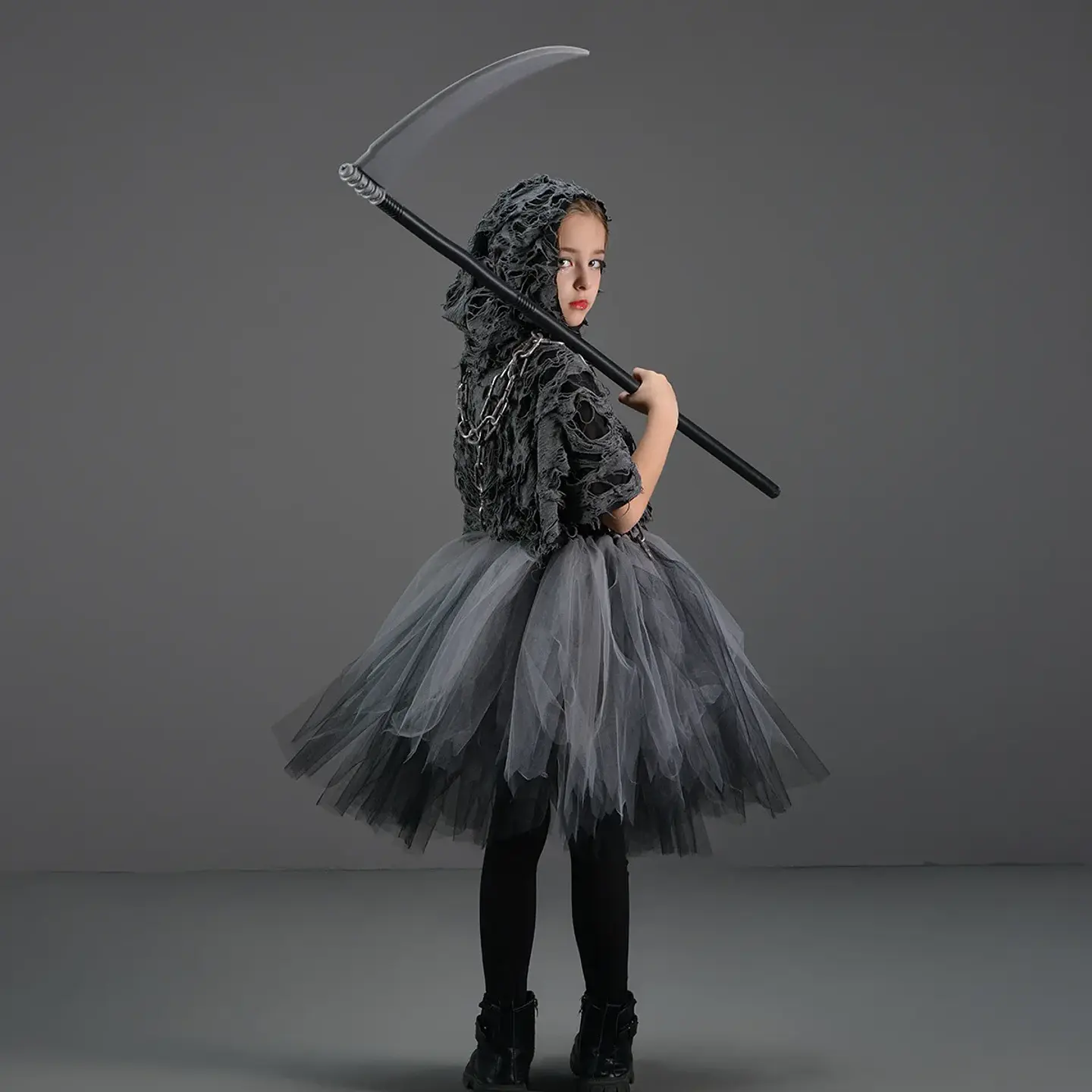 Reaper Dress-Up Costume – Girls Halloween Hoodie 4
