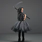 Reaper Dress-Up Costume – Girls Halloween Hoodie - thumbnail 4