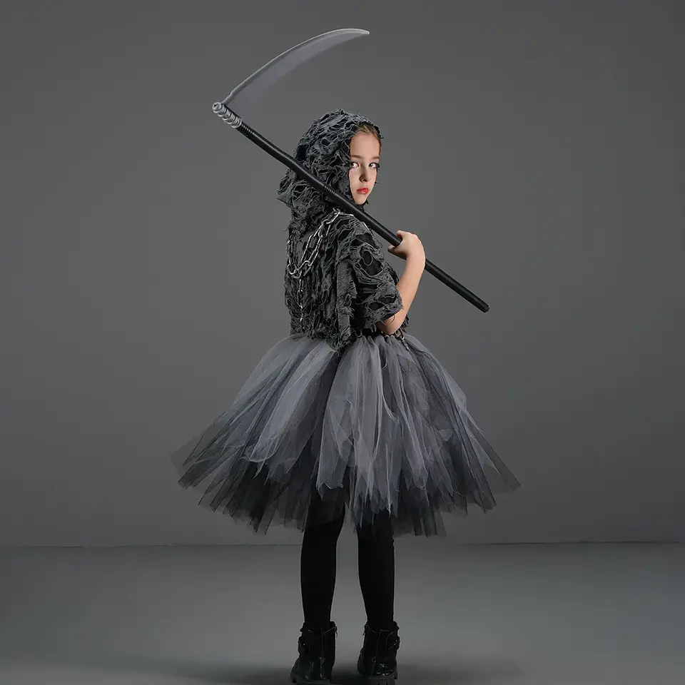 Reaper Dress-Up Costume – Girls Halloween Hoodie 4