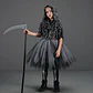 Reaper Dress-Up Costume – Girls Halloween Hoodie - thumbnail 6