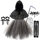 Reaper Dress-Up Costume – Girls Halloween Hoodie - thumbnail 7