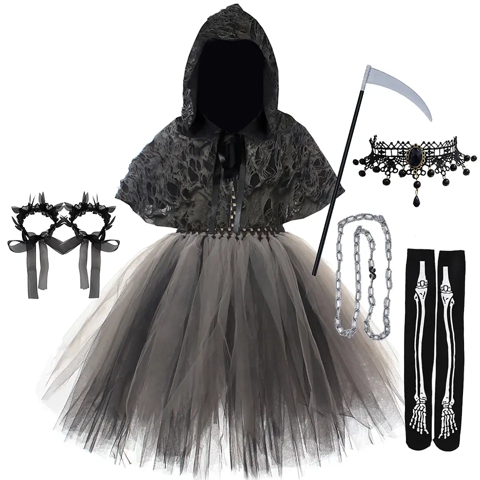 Reaper Dress-Up Costume – Girls Halloween Hoodie 7