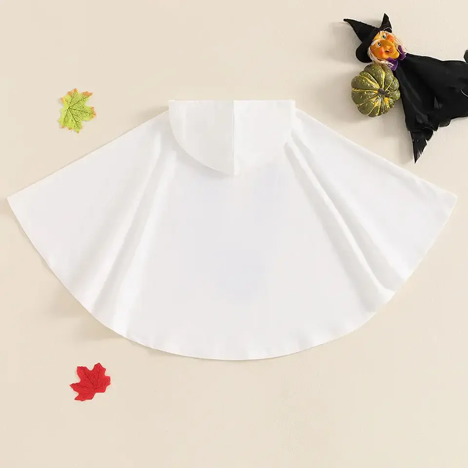 Ghost Print Hooded Cape Costume – Kids Halloween 3