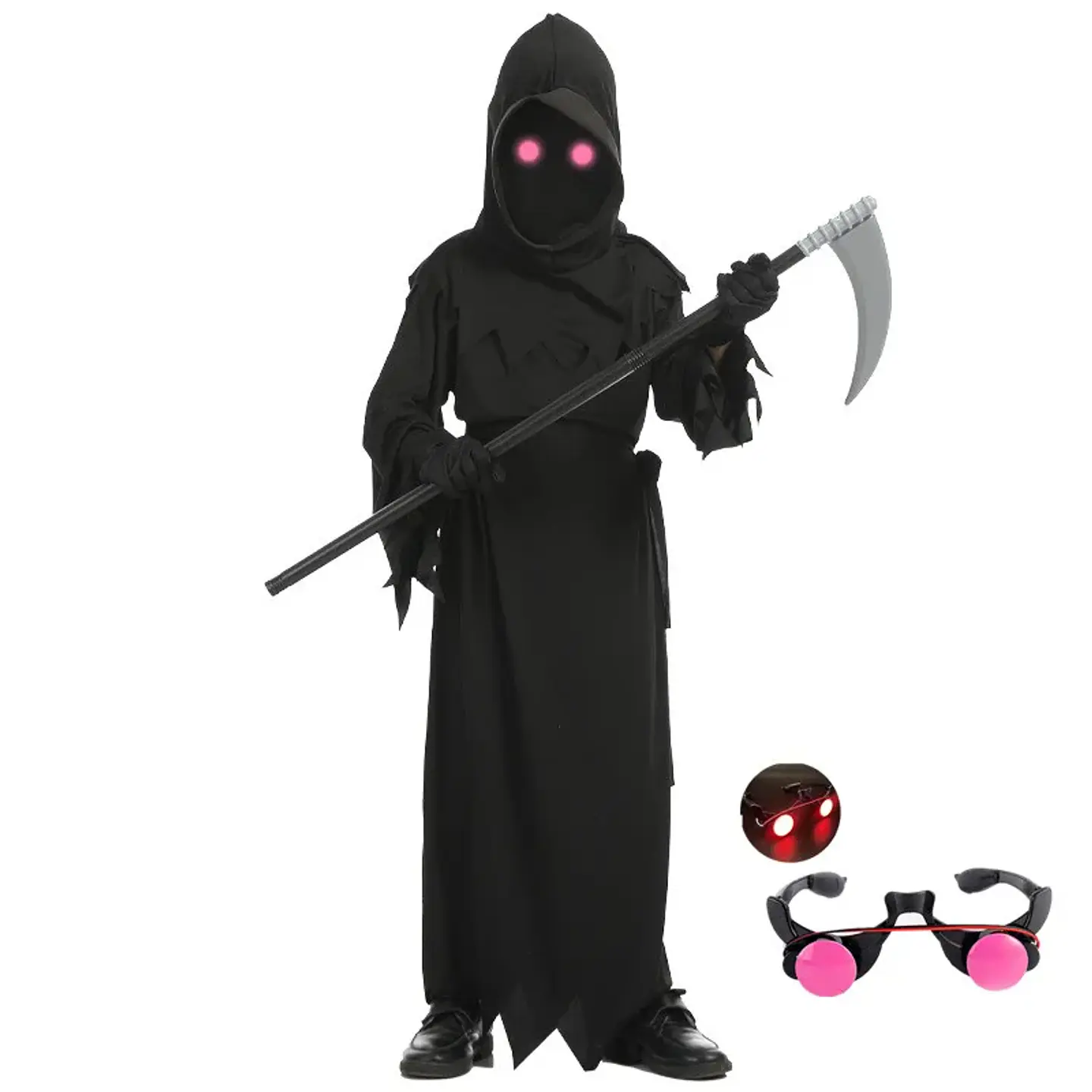 Grim Reaper Costume – Scythe & Glowing Eyes 7