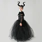 Evil Queen Black Tutu Dress – Halloween Villain - thumbnail 4