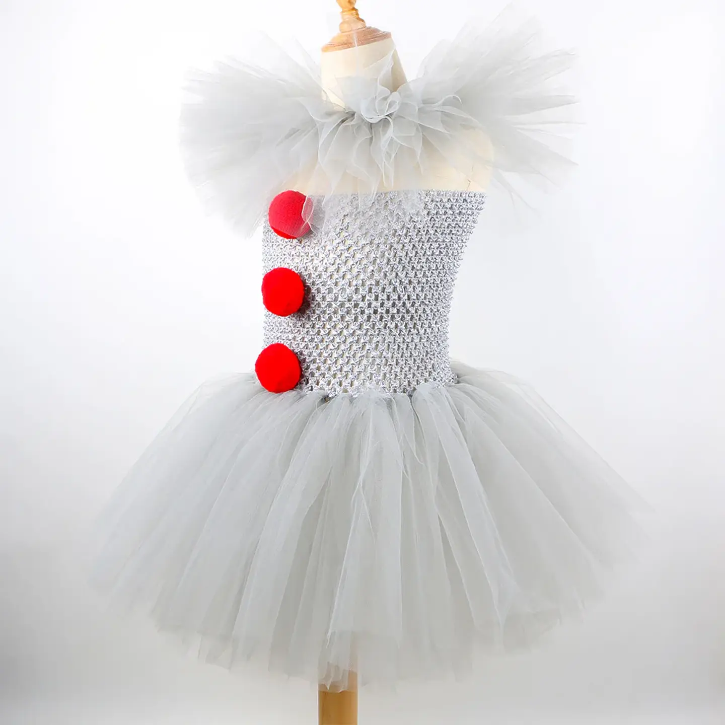 Grey Harlequin Tutu Costume Dress – Halloween Girls 13