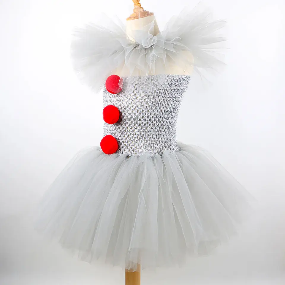 Grey Harlequin Tutu Costume Dress – Halloween Girls 13