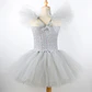 Grey Harlequin Tutu Costume Dress – Halloween Girls - thumbnail 14