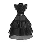 Black Gothic Costume Dress – Girls Halloween - thumbnail 2
