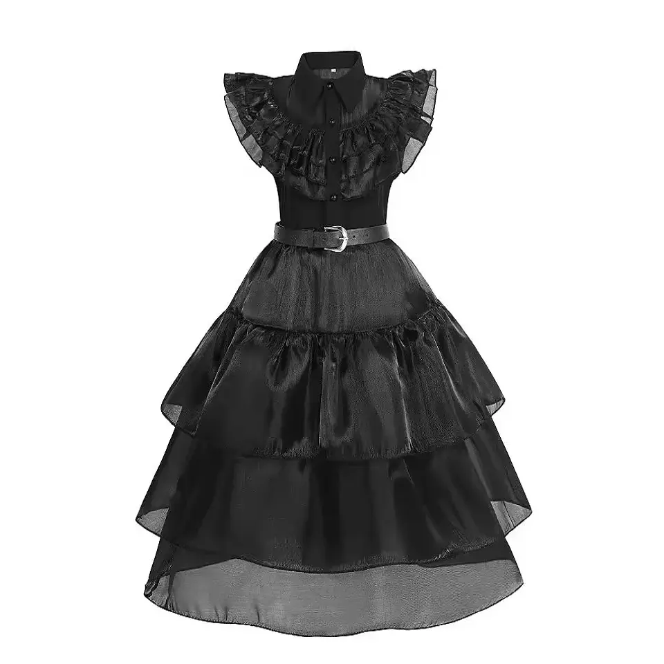 Black Gothic Costume Dress – Girls Halloween 2