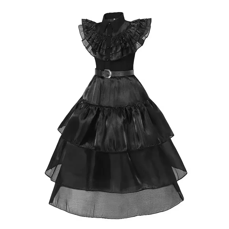 Black Gothic Costume Dress – Girls Halloween 3
