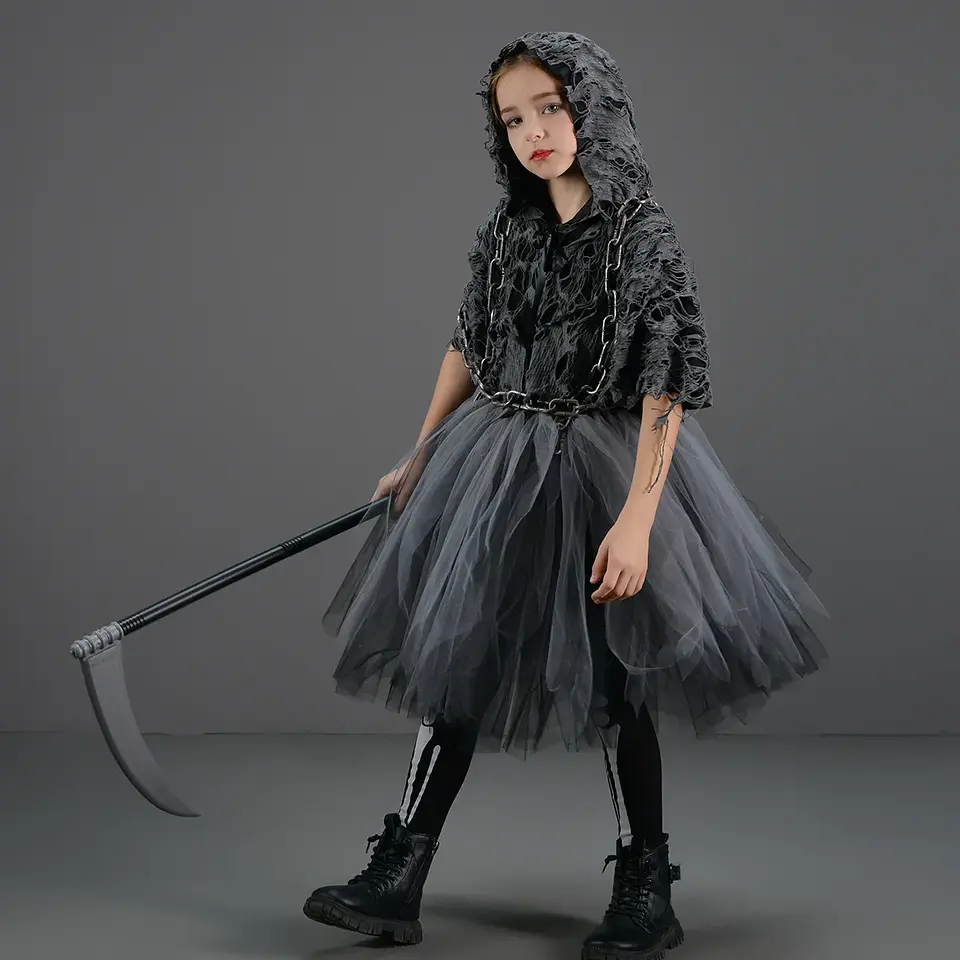 Reaper Dress-Up Costume – Girls Halloween Hoodie 12