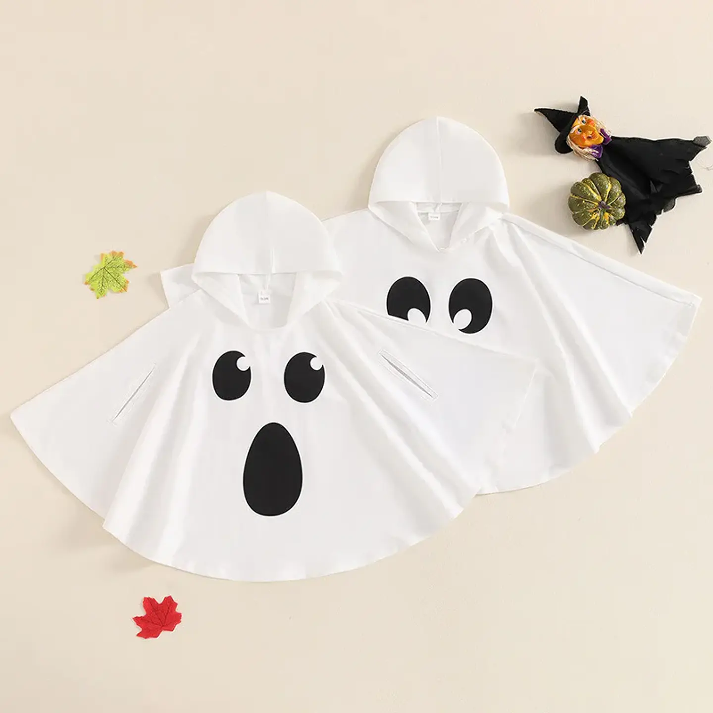 Ghost Print Hooded Cape Costume – Kids Halloween 9