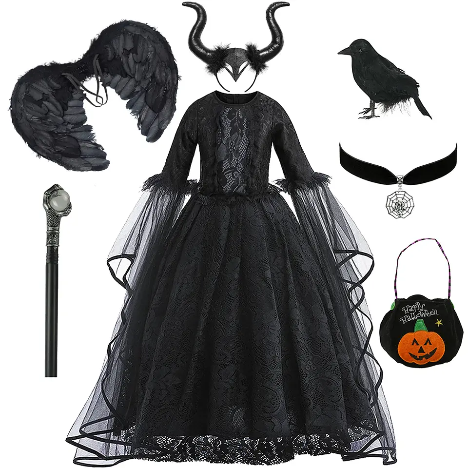 Princess Costume Dress – Girls Halloween Carnival 9