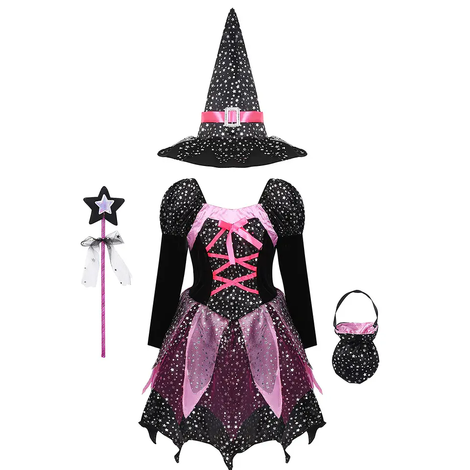 4-Piece Witch Clothing Set – Halloween Costume 2
