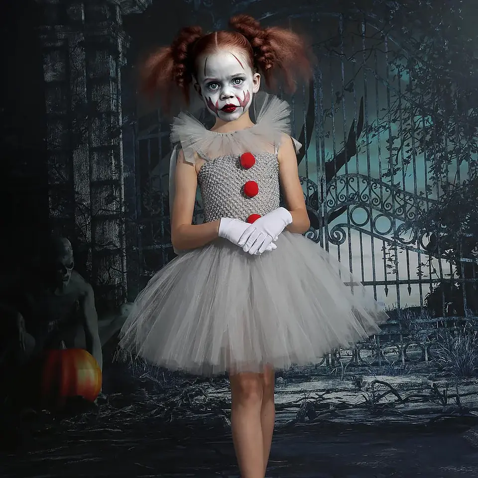 Grey Harlequin Tutu Costume Dress – Halloween Girls 3