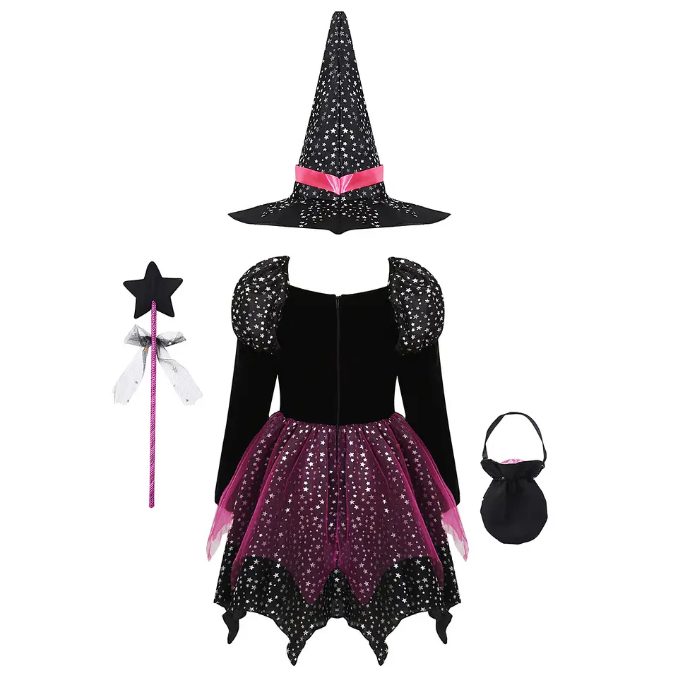 4-Piece Witch Clothing Set – Halloween Costume 3
