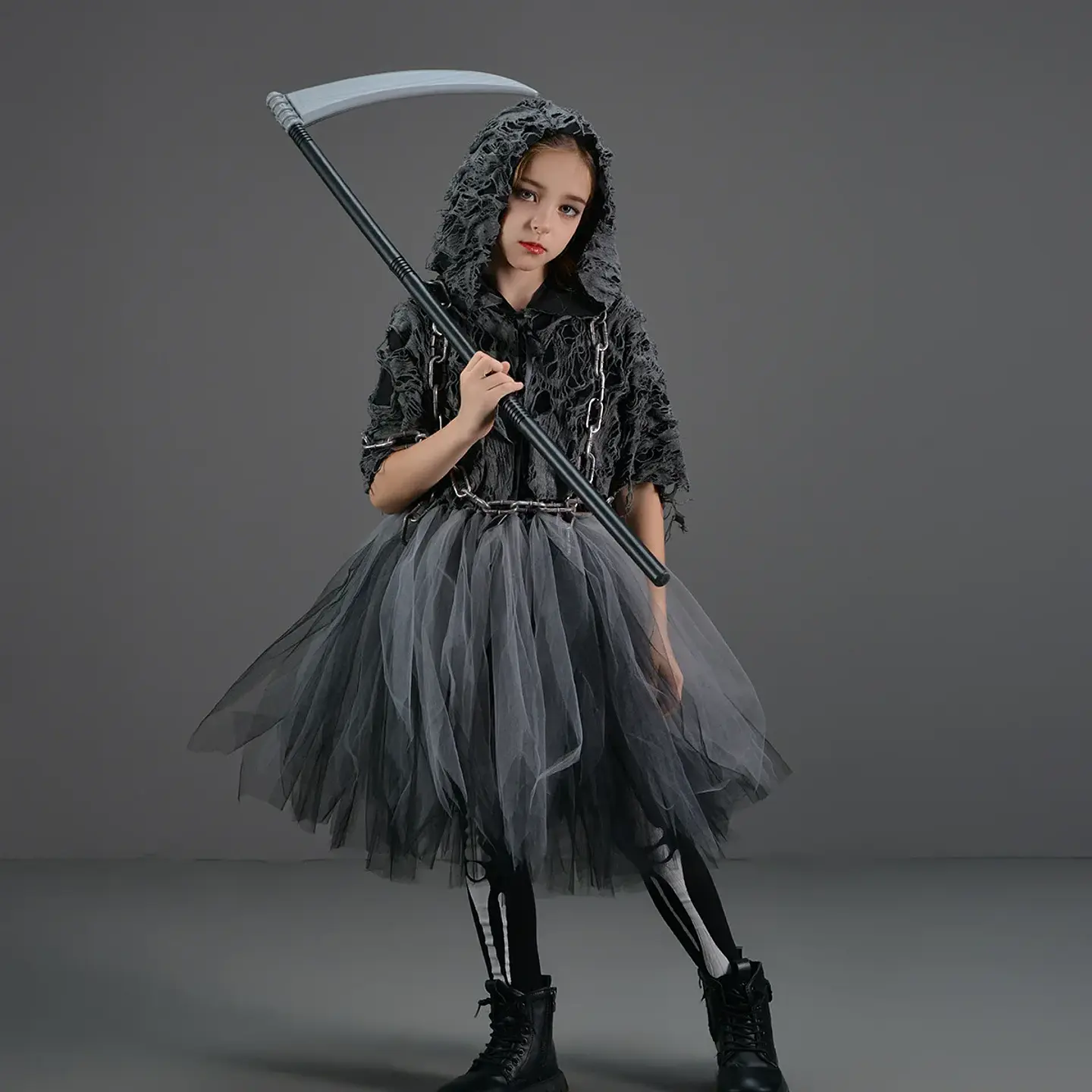 Reaper Dress-Up Costume – Girls Halloween Hoodie 13