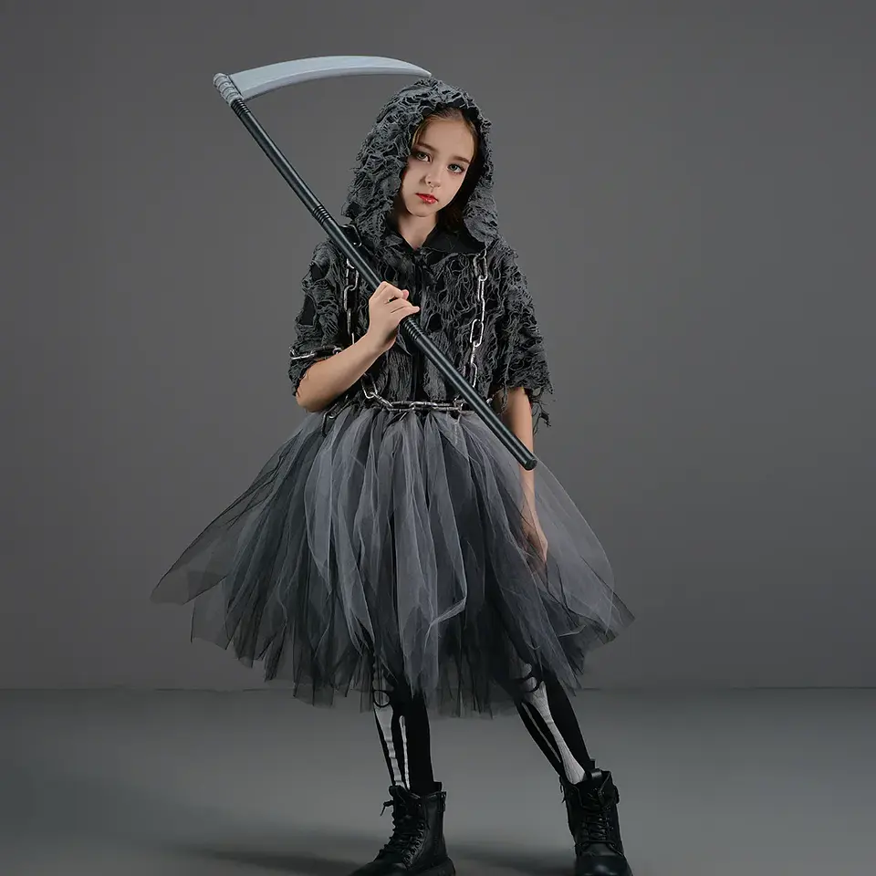 Reaper Dress-Up Costume – Girls Halloween Hoodie 13