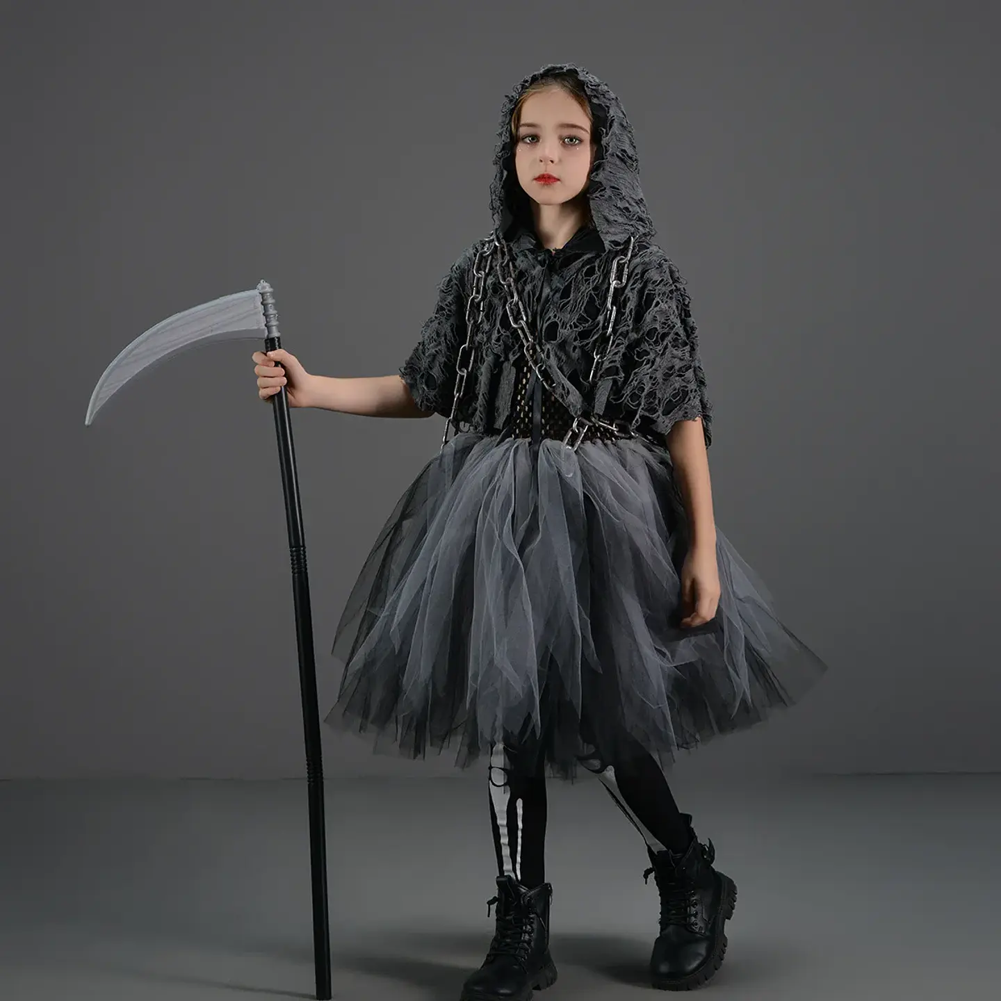 Reaper Dress-Up Costume – Girls Halloween Hoodie 14