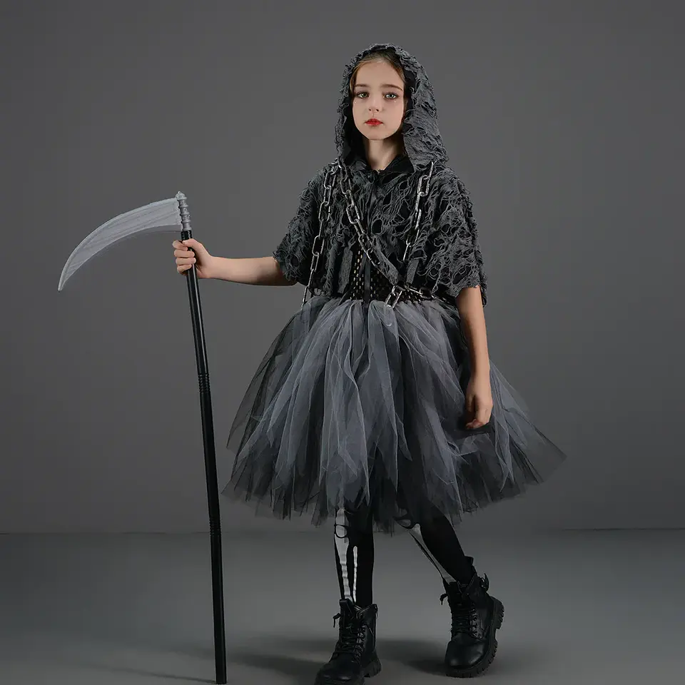 Reaper Dress-Up Costume – Girls Halloween Hoodie 14