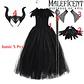 Evil Queen Black Tutu Dress – Halloween Villain - thumbnail 8