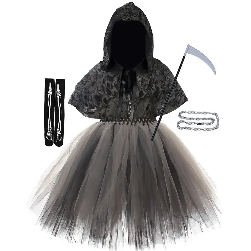 Reaper Dress-Up Costume – Girls Halloween Hoodie 15