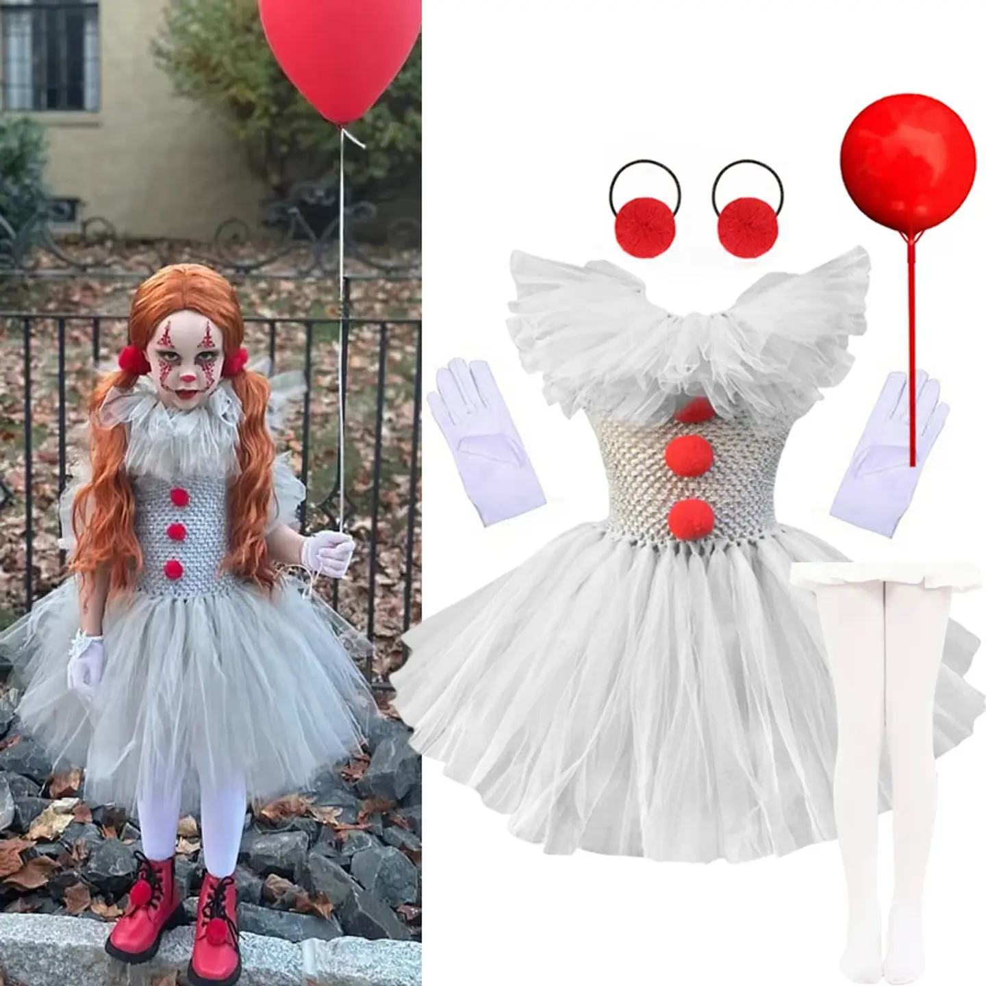 Grey Harlequin Tutu Costume Dress – Halloween Girls 5